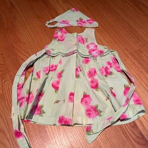Blueberi Boulevard Casual Pink and Green Floral Dress